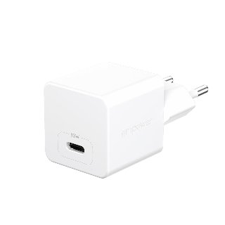 empower by PanzerGlass Turbo 30W Charger Single USB-C | EU Plug | Silver White - Strømforsyningsadapter