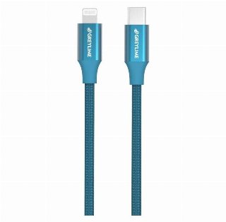 GreyLime Braided USB-C to MFi Lightning Cable Blue 1 m