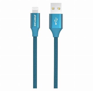 GreyLime Braided USB-A to MFi Lightning Cable Blue 1 m
