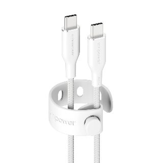 empower by PanzerGlass Racing 240W USB-C to USB-C Cable | USB 2.0 | 2M | Silver White