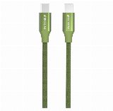 GreyLime Braided USB-C to USB-C 60W Cable Green 2 m