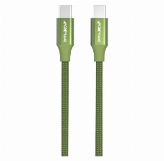 GreyLime Braided USB-C to USB-C 60W Cable Green 1 m