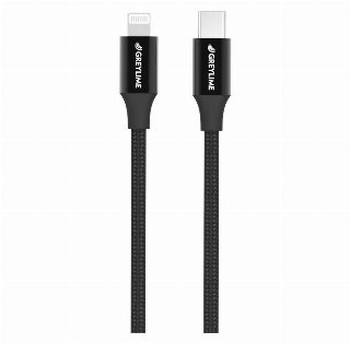 GreyLime Braided USB-C to MFi Lightning Cable Black 1 m
