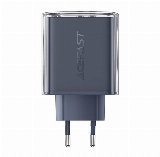 Acefast A45 mains charger 2x USB-C 1xUSB-A 65W PD (grey)