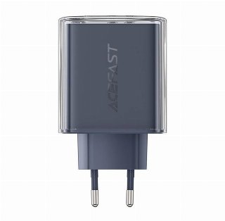 Acefast A45 mains charger 2x USB-C 1xUSB-A 65W PD (grey)