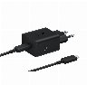 Samsung 45 W USB-C-Strømadapter (inkl. kabel) – Sort - Strømforsyningsadapter