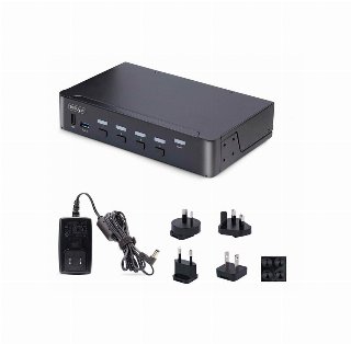 4-Port DisplayPort KVM Switch 8K med USB og Audio - KVM / audio / USB switch - 4 porte