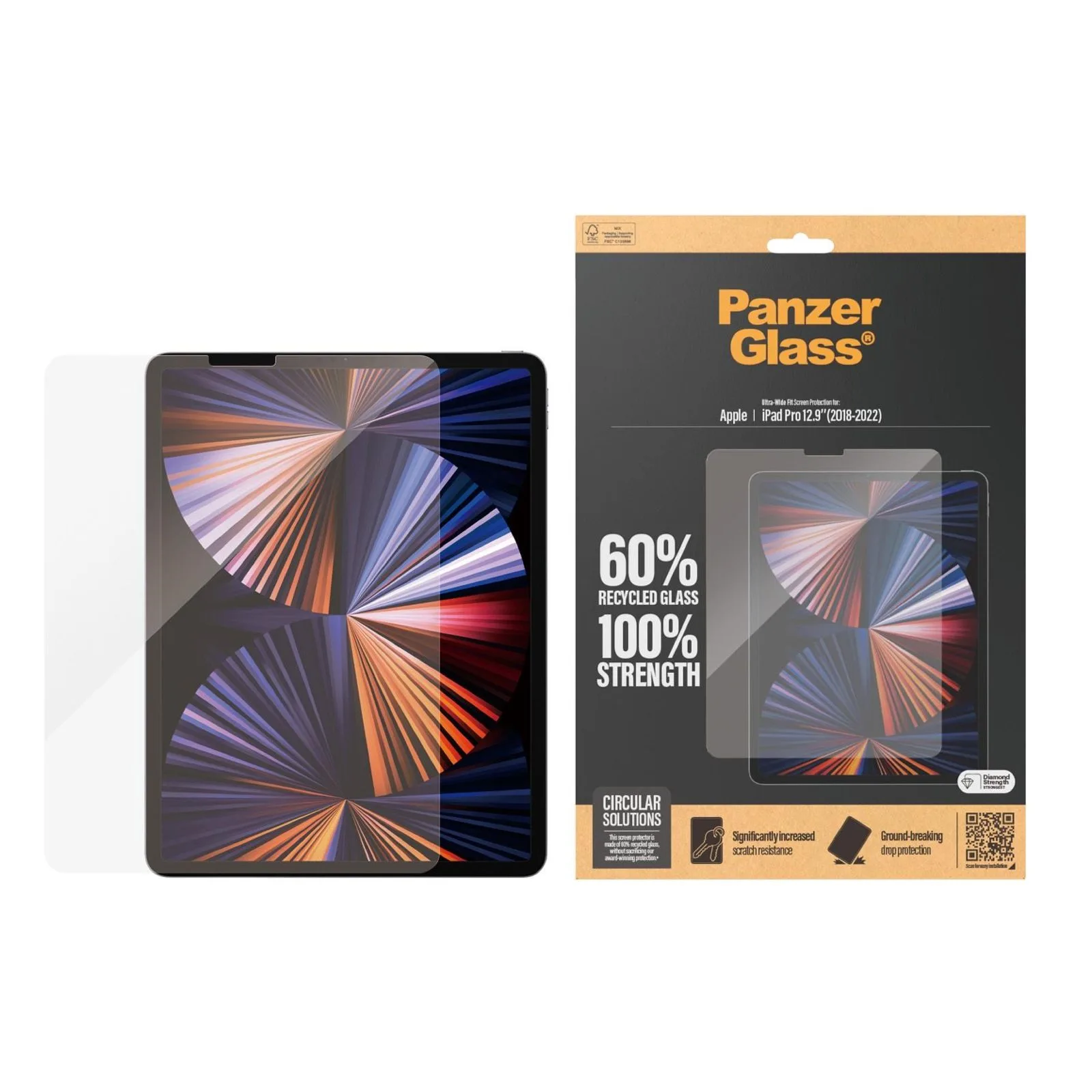 PanzerGlass PanzerGlass Screen Protector iPad Pro 12.9'' (2018 2020 2021 2022) | Ultra-Wide Fit