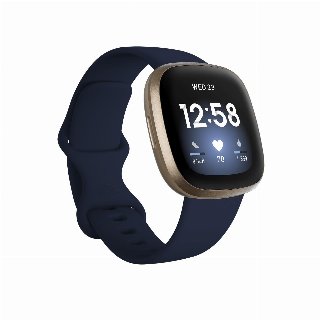 Fitbit Versa 3 Midnight/Soft Gold Aluminum - Smart ur