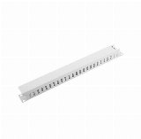 Lanberg AK-1201-S 19" Cable Management Panel Type A 1U Grey - Panel til kabelstyring